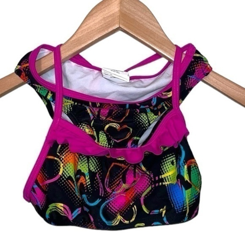 Speedo Two piece bikini Girls size 7, multi color